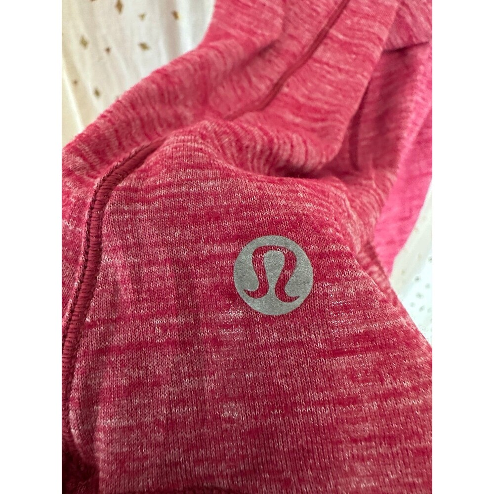 Lululemon Twist & Toil Heathered Ruby Red Sweat Wicking Sports Bra Tank Top 10 - Picture 7 of 8